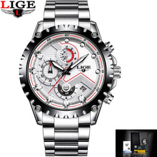 Load image into Gallery viewer, LIGE Watch Men Fashion Sport Quartz Waterproof