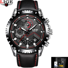 Load image into Gallery viewer, LIGE Watch Men Fashion Sport Quartz Waterproof