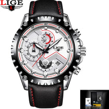 Load image into Gallery viewer, LIGE Watch Men Fashion Sport Quartz Waterproof