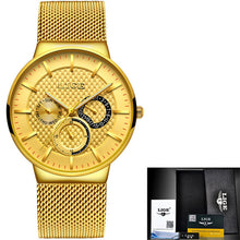 Load image into Gallery viewer, LIGE Fashion Mens WatchesCasual Slim Mesh Steel Date Waterproof Sport Watch