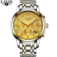 Load image into Gallery viewer, LIGE Watch Men Fashion Sports Quartz Full Steel Business Waterproof