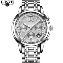 Load image into Gallery viewer, LIGE Watch Men Fashion Sports Quartz Full Steel Business Waterproof
