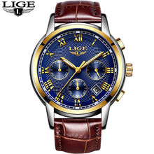 Load image into Gallery viewer, LIGE Watch Men Fashion Sports Quartz Full Steel Business Waterproof