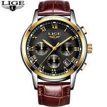 Load image into Gallery viewer, LIGE Watch Men Fashion Sports Quartz Full Steel Business Waterproof