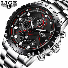 Load image into Gallery viewer, LIGE Watch Men Fashion Sport Quartz Waterproof