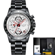 Load image into Gallery viewer, LIGE Men Watches Top Brand Luxury Full Steel Waterproof