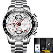 Load image into Gallery viewer, LIGE Men Watches Top Brand Luxury Full Steel Waterproof
