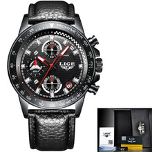 Load image into Gallery viewer, LIGE Men Watches Top Brand Luxury Full Steel Waterproof
