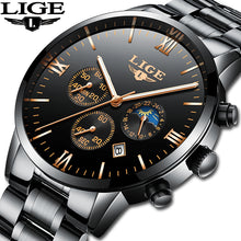 Load image into Gallery viewer, LIGE Watch Famous Men Fashion Waterproof Watch Relogio Masculino
