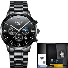Load image into Gallery viewer, LIGE Watch Famous Men Fashion Waterproof Watch Relogio Masculino