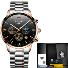 Load image into Gallery viewer, LIGE Watch Famous Men Fashion Waterproof Watch Relogio Masculino