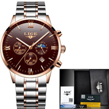 Load image into Gallery viewer, LIGE Watch Famous Men Fashion Waterproof Watch Relogio Masculino
