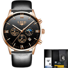 Load image into Gallery viewer, LIGE Watch Famous Men Fashion Waterproof Watch Relogio Masculino