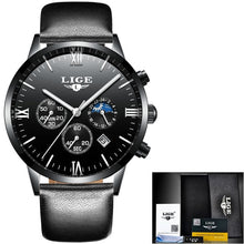 Load image into Gallery viewer, LIGE Watch Famous Men Fashion Waterproof Watch Relogio Masculino
