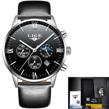 Load image into Gallery viewer, LIGE Watch Famous Men Fashion Waterproof Watch Relogio Masculino