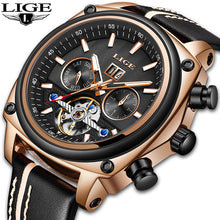 Load image into Gallery viewer, LIGE Men Watch TourbillonLuxury Sport Wrist Watches 2019
