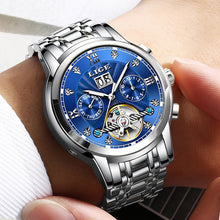 Load image into Gallery viewer, LIGE Men Watch Mechanical Tourbillon Sports Watches Relogio Masculino