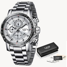 Load image into Gallery viewer, New 2019 LIGE Mens Watches All Steel Waterproof Chronograph Relogio Masculino