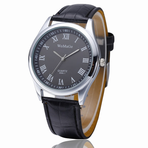 2019 New Fashion Watches Men Luxury Brand Quartz Watch Leather Strap